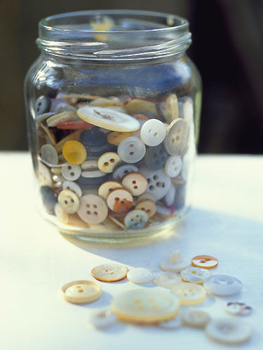 CL buttons in jam jar