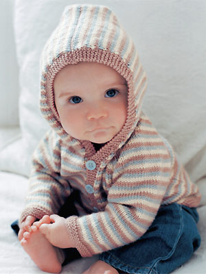 PR Rowan baby's hooded jumper to knit - Free knitting patterns - Craft - allaboutyou.com