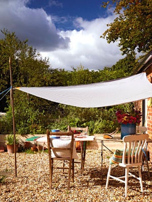 Sunshade garden awning to make, designed by Sarah Moore - Sewing for your home - Craft - allaboutyou.com