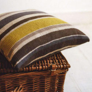 erika knight striped cushion to knit