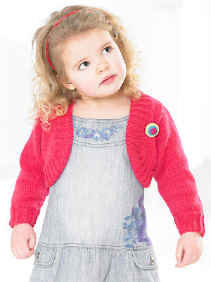Little girl in knitted shrug - Knit a girl's shrug - Craft - allaboutyou.com