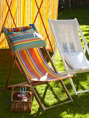 Colourful garden deck chairs - How to replace deckchair fabric - Sewing for your home - Craft - allaboutyou.com