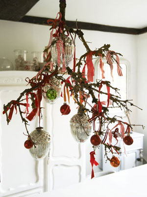 A chandelier made out of twigs - Make a twig 'chandelier' - Christmas decorations to make - Craft - allaboutyou.com