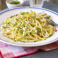 Courgette and Goat's Cheese Spaghetti