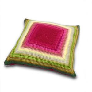 PR Rowan Glow cushion to crochet, free crochet pattern