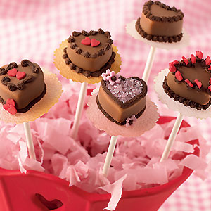 Valentine chocolate cake pops