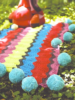 PP aug12 knit pompom blanket - Knit a pompom blanket: free pattern - Craft - allaboutyou.com
