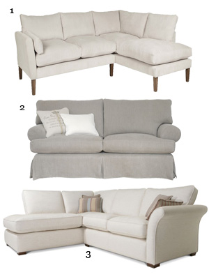 Selection of neutral sofas, living room ideas from allaboutyou.com