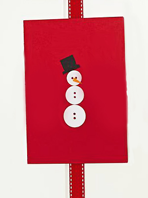 Snowman button Christmas card to make - Christmas cards to make - Christmas craft ideas  Craft  allaboutyou.com