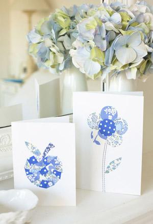 Collage flower cards