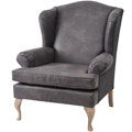Grey leather armchair, Alexander & Pearl - Christmas living room ideas - Christmas armchairs - homes - allaboutyou.com
