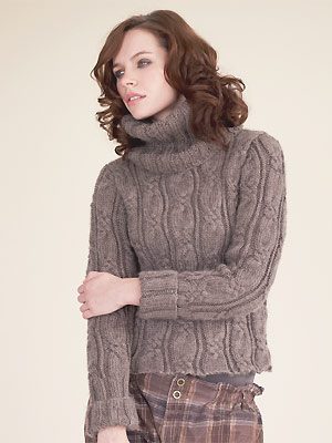 knit cable poloneck jumper