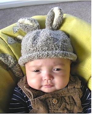 PR baby's rabbit beanie hat to knit - Free knitting patterns for babies - Craft - allaboutyou.com