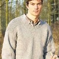 men's V-neck jumper to knit - Knit a men's V-neck sweater: free knitting pattern - Craft - allaboutyou.com
