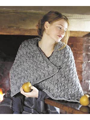 patterned wrap to knit - Knit a cosy wrap: free pattern - Free knitting patterns - Craft - allaboutyou.com