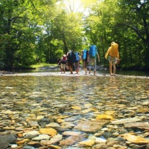 123 walkers crossing river - Get walking: the walk 'n' talk - Exercise - Diet & wellbeing - allaboutyou.com