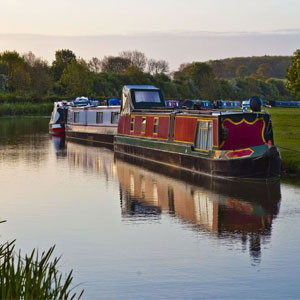 Houseboat on a British canal