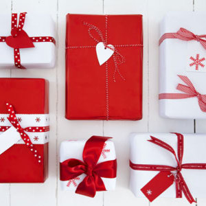 Red and white Christmas wrapping paper - Make Christmas wrapping paper - Craft - allaboutyou.com