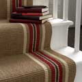 Beige hall stair carpet with coloured stripes at edge - hallway carpets - homes and UK decor - allaboutyou.com