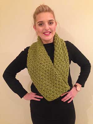 moss-stitch snood to knit - Free knitting patterns UK - Craft - allaboutyou.com
