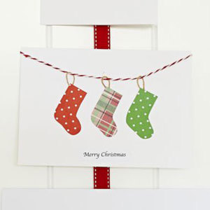 Stocking Christmas card to make - Christmas cards to make - Christmas craft ideas - Craft - allaboutyou.com