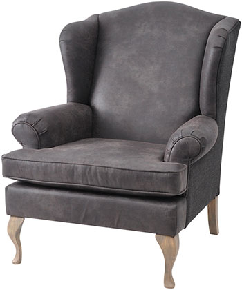 Grey leather armchair, Alexander & Pearl - Christmas living room ideas - Christmas armchairs - homes - allaboutyou.com