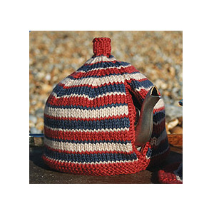 Stripy knitted tea cosy cover to knit - Knit a Stripy Sensation tea cosy - Free knitting patterns - Craft - allaboutyou.com