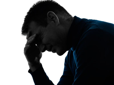 Male looking anxious and worried - male menopause - health advice - Diet & Wellbeing - allaboutyou.com