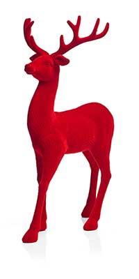 Wilko flocked red stag ornament - home accessories - Christmas decorations UK - homes - allaboutyou.com