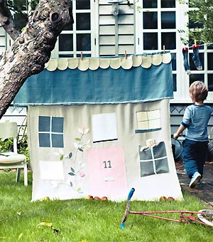 Clothesline playhouse - Make a clothesline playhouse - Craft - allaboutyou.com