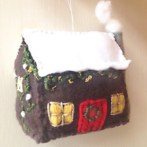 aay snowy cottage Christmas tree decoration to sew - Christmas craft - Craft - allaboutyou.com