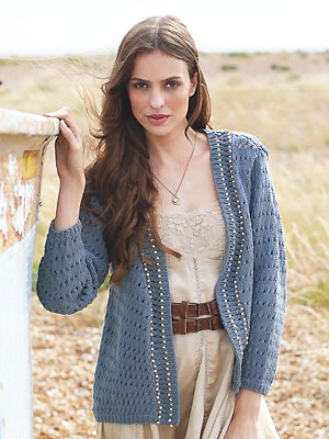 PP jun13 Knit a beaded eyelet jacket - Free knitting patterns for women - Craft - allaboutyou.com