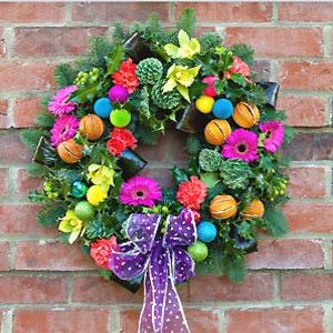 PR bright, bold Christmas wreath to make - Christmas craft ideas - allaboutyou.com