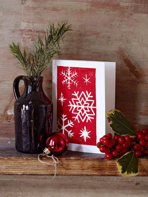Make linocut Christmas cards - Christmas cards to make - Christmas craft ideas - Craft - allaboutyou.com