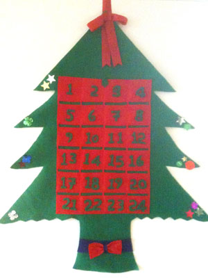 Christmas tree advent calendar - Make a Christmas tree advent calendar - Advent Calendars to make - Craft - allaboutyou.com