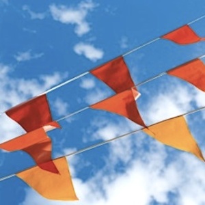 123 red and orange bunting