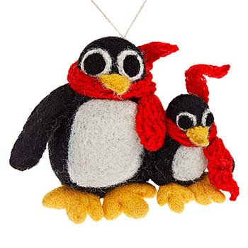 Felt penguins tree decoration, John Lewis - Penguin Christmas decorations UK - homes - allaboutyou.com