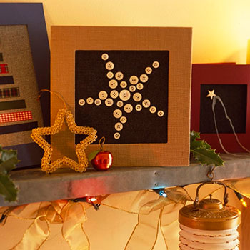Button star Christmas card to make - Christmas craft ideas - Christmas cards to make - Craft - allaboutyou.com