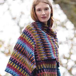 PP oct 13 colourful scarf wrap to knit - Free knitting patterns - Craft - allaboutyou.com