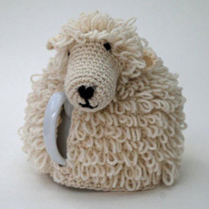 Crochet kit to make a sheep tea cosy