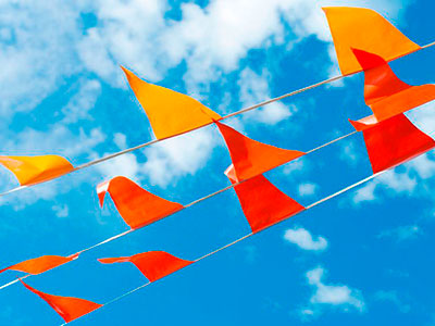 123 Orange and red bunting flags - Get creative with bunting - Craft - allaboutyou.com