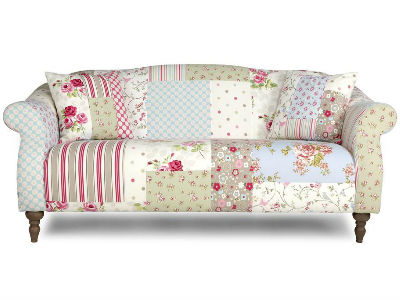 Patchwork floral and striped sofa, DFS - floral patterned sofas - living room furniture - homes - allaboutyou.com
