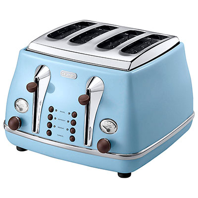 Blue DeLonghi vintage toaster, John Lewis - colourful kitchen gadgets & accessories - homes - allaboutyou.com