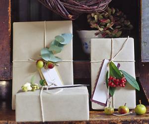 gifts wrapped with natural materials - Get creative with Christmas gift wrapping - Craft - allaboutyou.com
