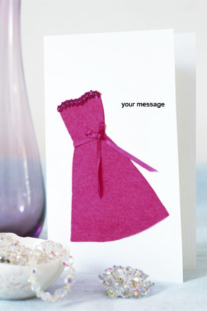 PP felt cocktail dress card to make - Make your own cards - Craft - allaboutyou.com