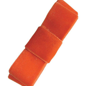 Orange velvet bow