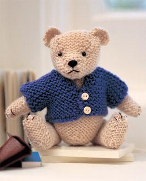 Knitted teddy in a jacket knitting pattern - Toys to make - free knitting patterns - Craft ideas for kids - Craft - allaboutyou.com
