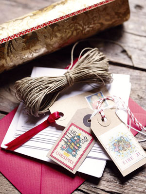 CL dec13 Make postage-stamp gift tags - Make postage-stamp gift tags - Craft - allaboutyou.com