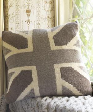 Rowan Union Jack cushion to knit: free knitting pattern