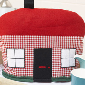 home made tea cosy in the shape of a house - kitchen craft - alaboutyou.com